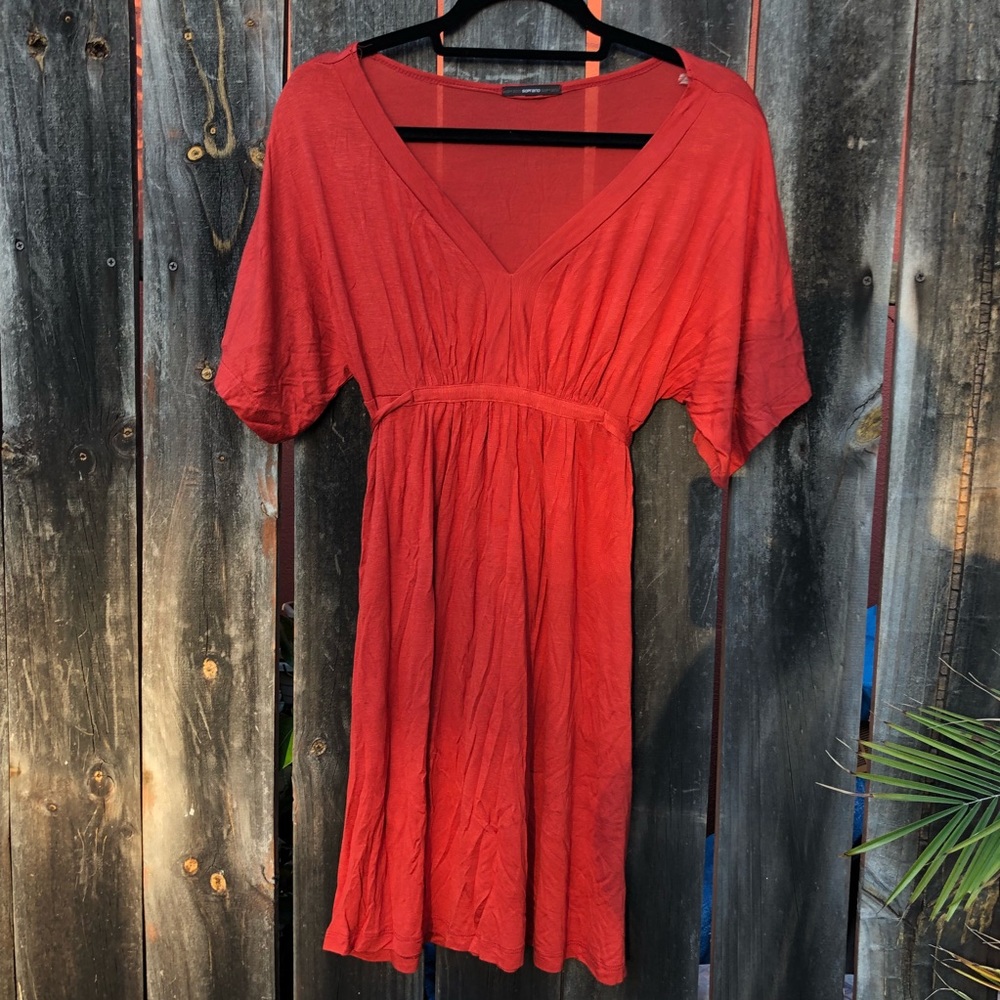 Burnt Orange Retro Vintage Like Dress